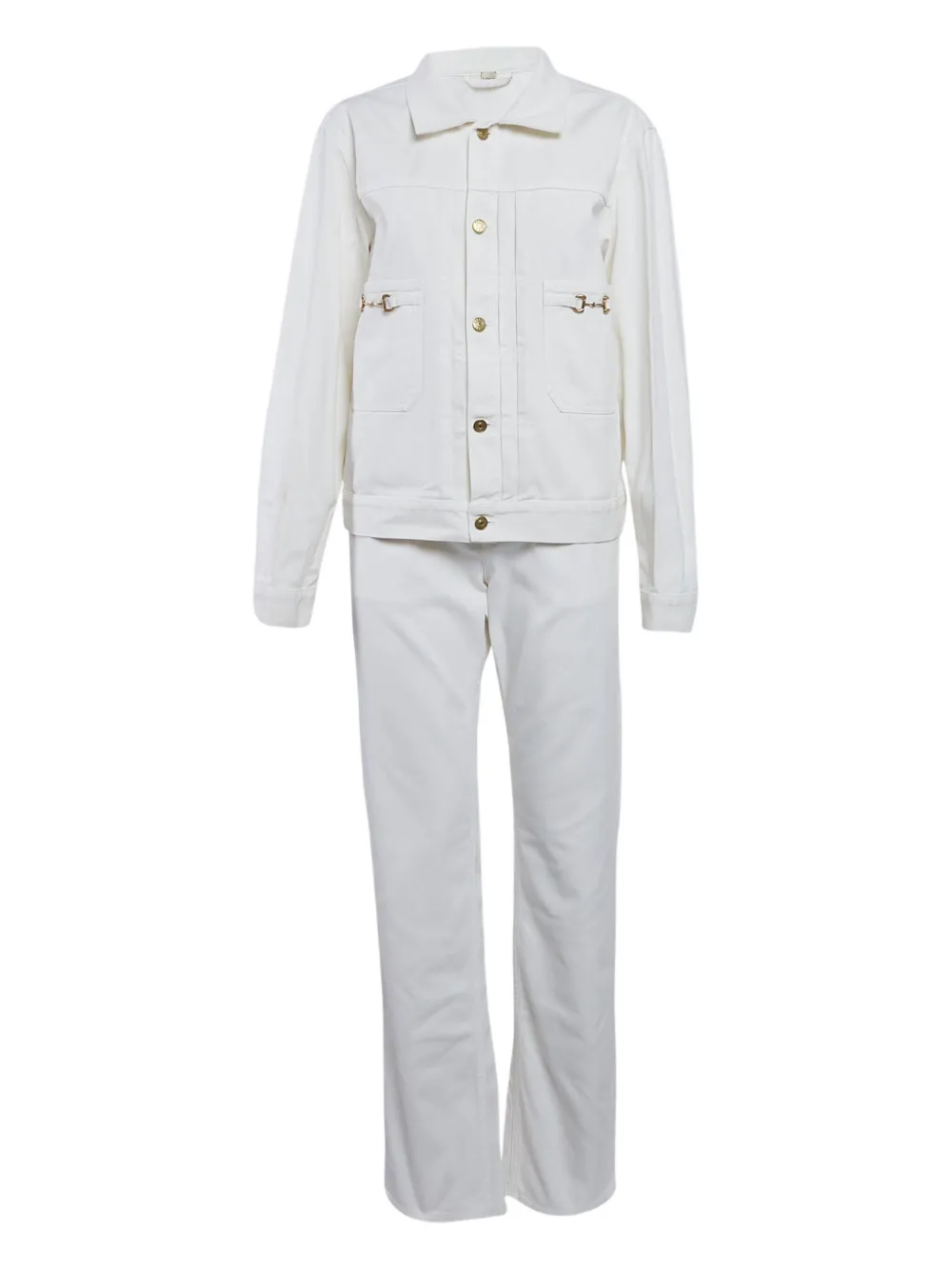 Gucci Pre-Owned buttoned denim set - Bianco