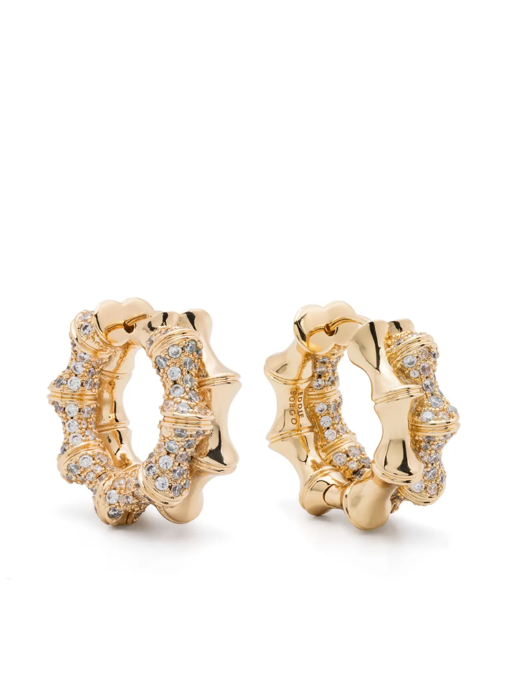 DOUBLE PAVE BAMBU HOOPS