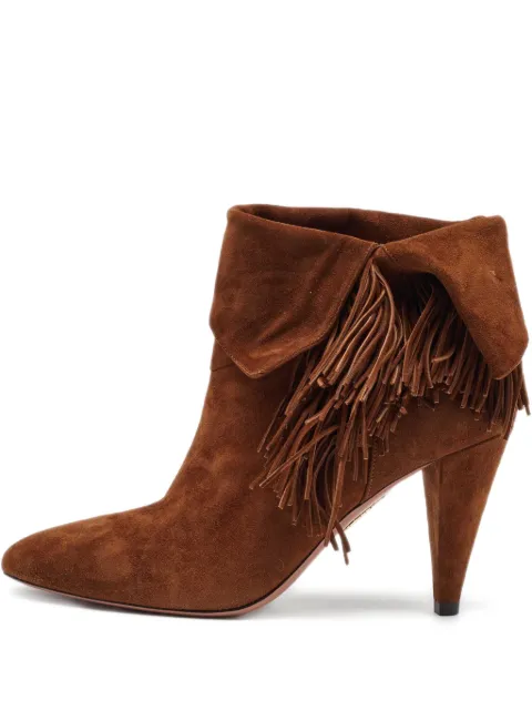 Aquazzura pre-owned Wild fringed ankle boots