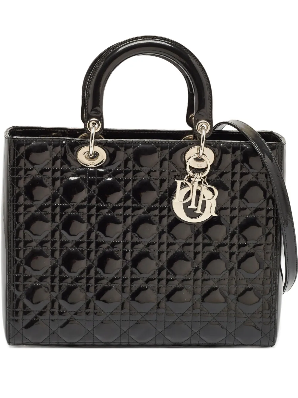 Christian Dior Pre-Owned レディ ディオール ハンドバッグ L - ブラック Christian Dior Pre-Owned レディ ディオール ハンドバッグ L - ブラック
