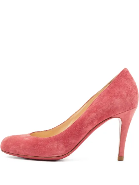 Christian Louboutin Pre-Owned 90mm Ron Ron suede platform pumps