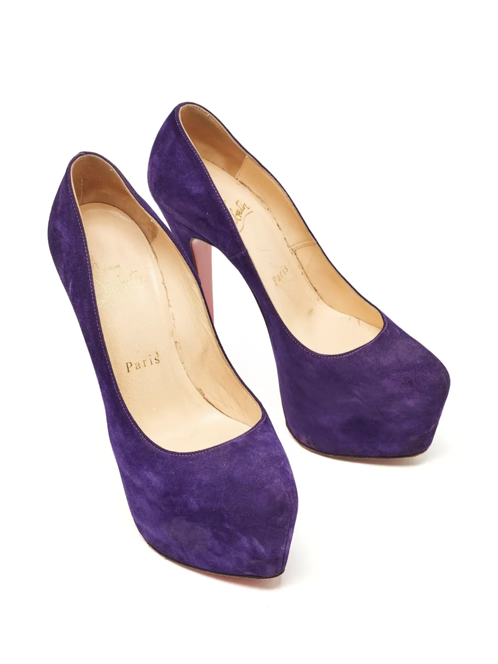 Christian Louboutin Pre-Owned 160 mm leren pumps met hak - Paars