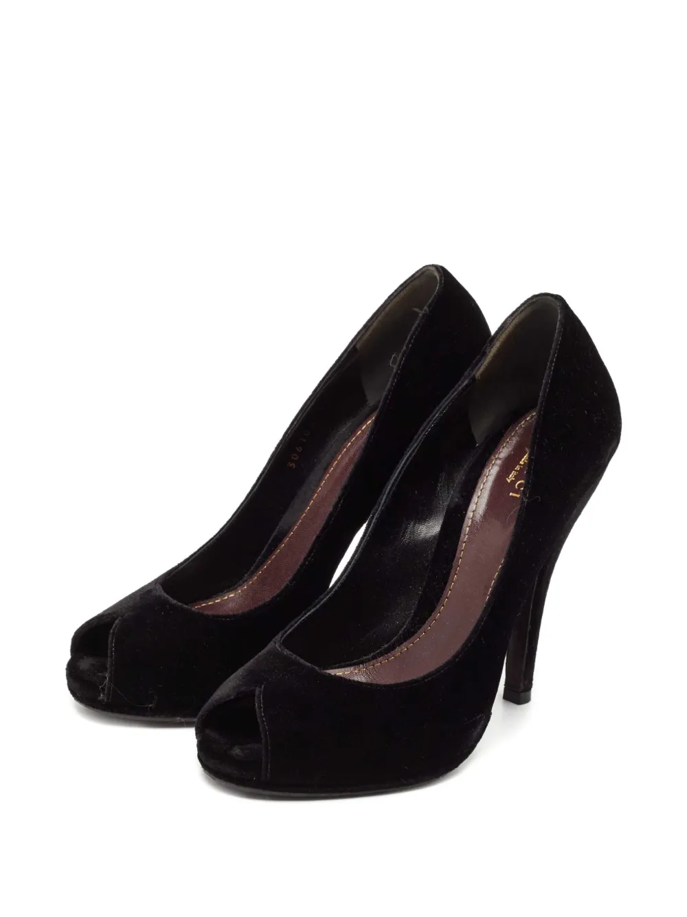Pre-owned Gucci 2024 120mm Velvet Pumps