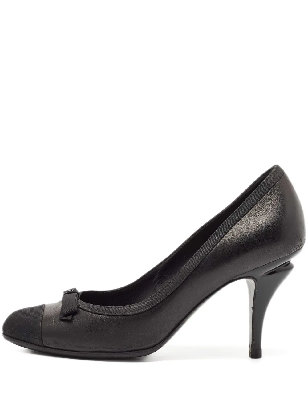 CHANEL Pre-Owned 85mm leather pumps | Black | Image 1