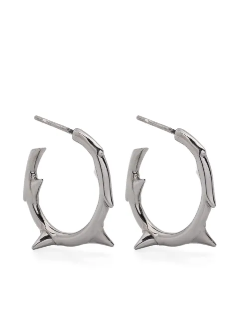 Shaun Leane sterling silver Rose Thorn small hoop earrings