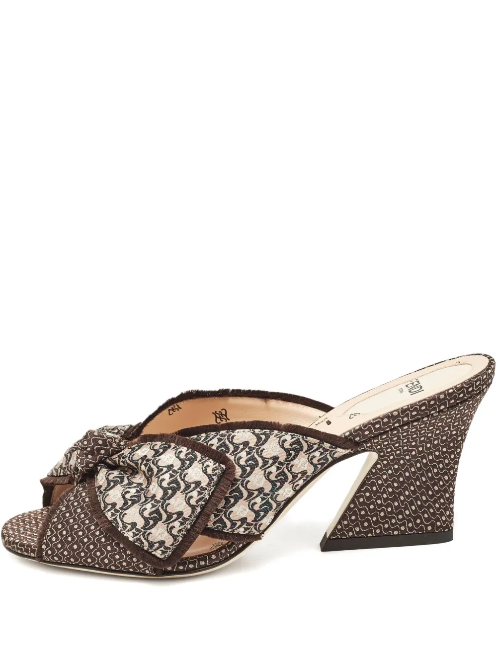 85mm bow-detailing heeled sandals