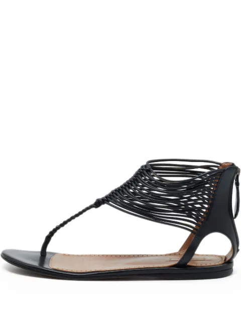 Alaïa Pre-Owned leather flat sandals