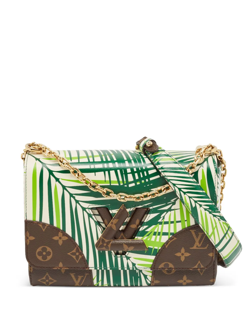 Louis Vuitton Pre-Owned palm-print leather shoulder bag - Verde