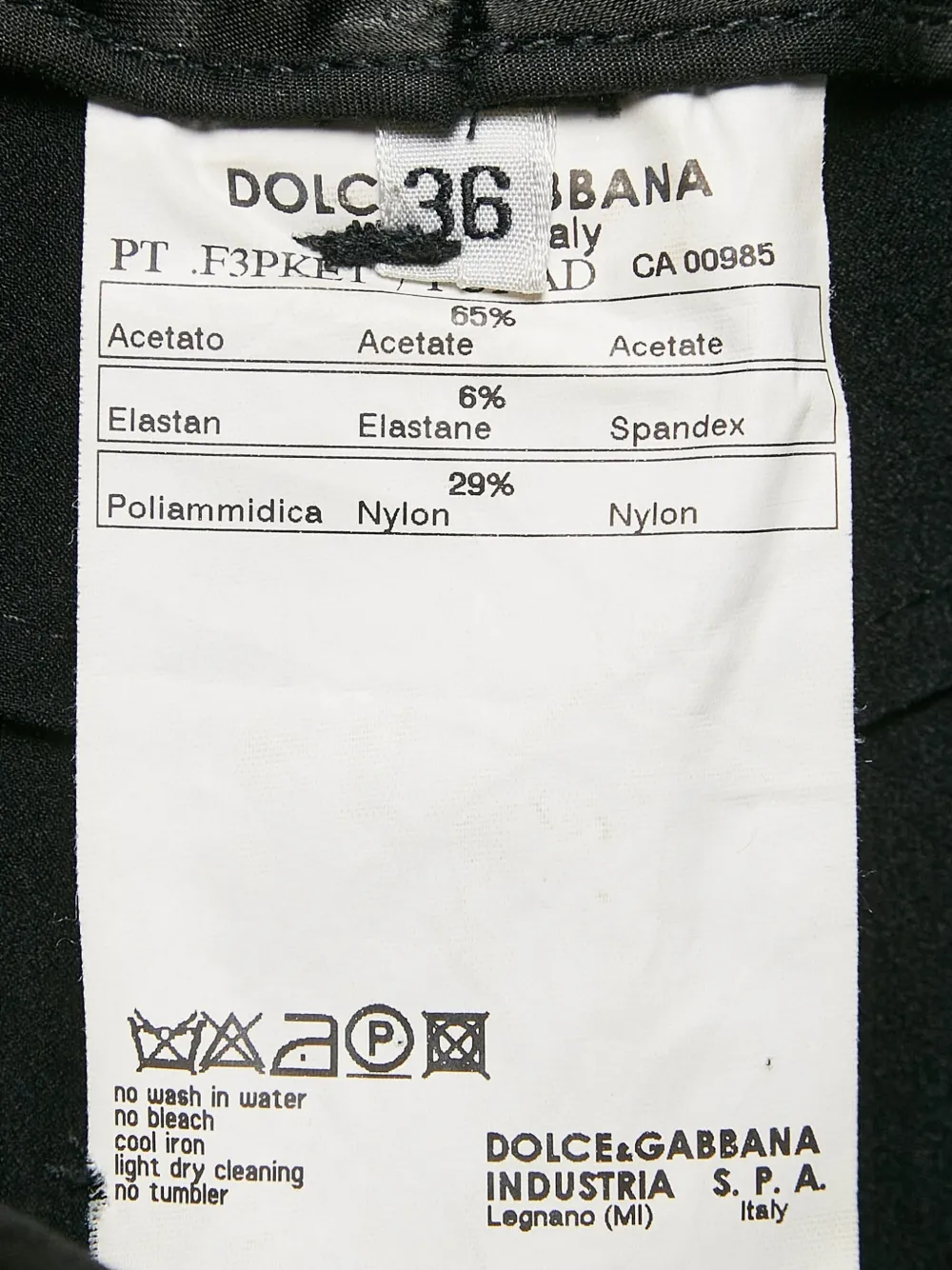 DOLCE & GABBANA Pre-owned Logo-plaque Trousers In Black