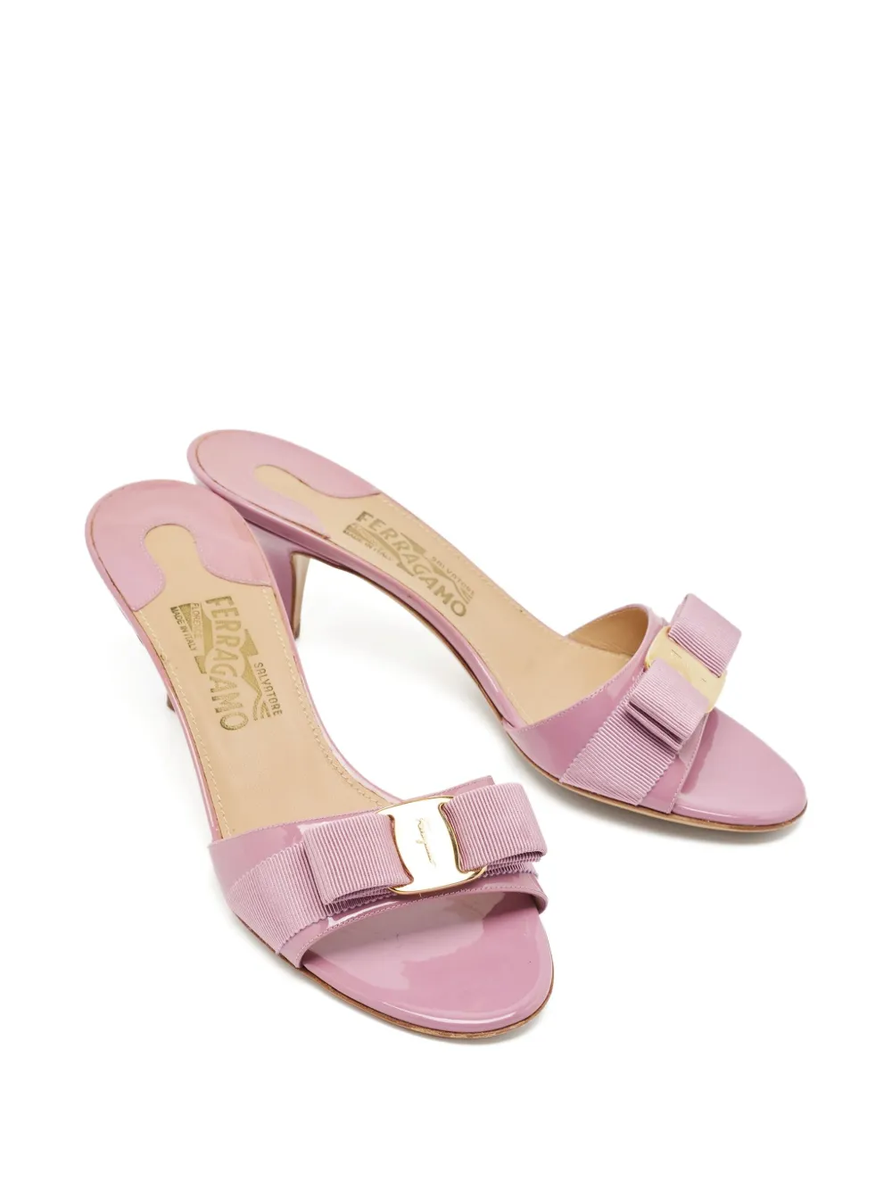 Ferragamo Pre-Owned 70mm leather heeled sandals | Image 2