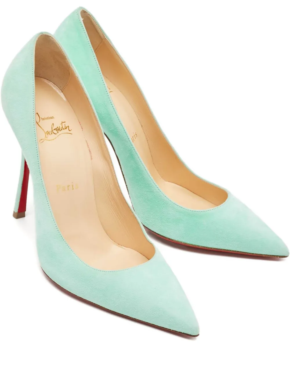 Christian Louboutin Pre-Owned 110mm Kate suede pumps - グリーン Christian Louboutin Pre-Owned 110mm Kate suede pumps - グリーン