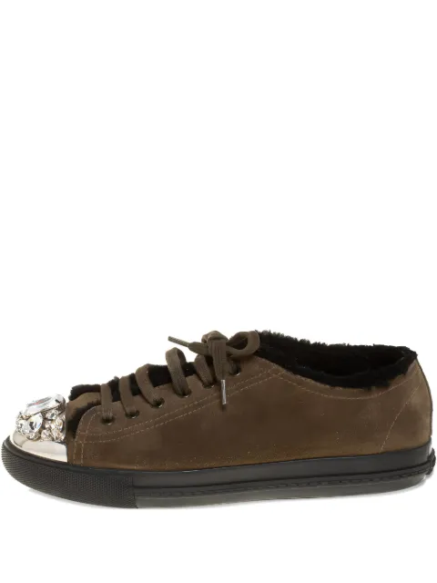 Miu Miu Pre-Owned 2023 crystal-embellished sneakers