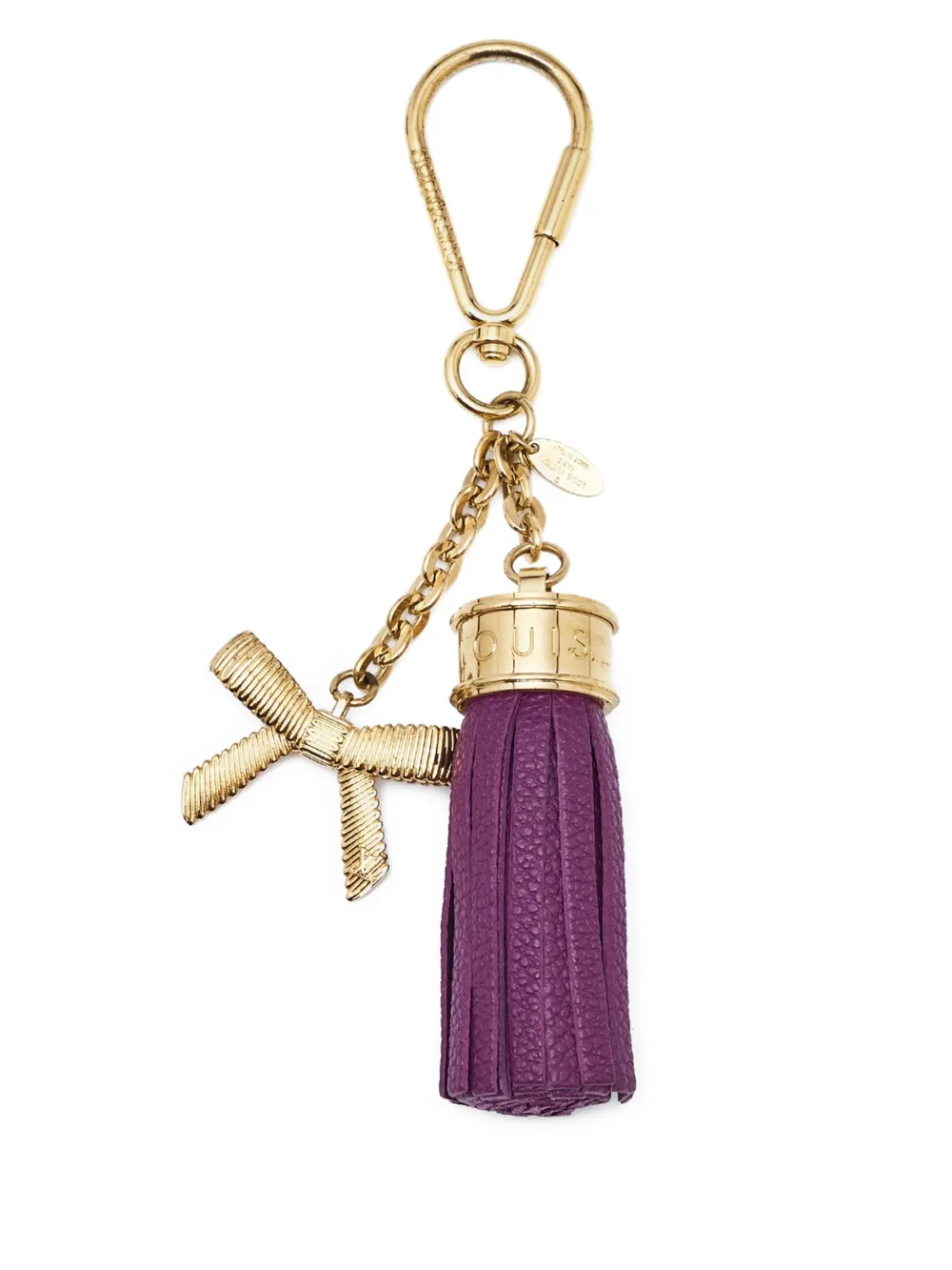 Louis Vuitton Pre-Owned llavero con dije de borla | morado | Image 1