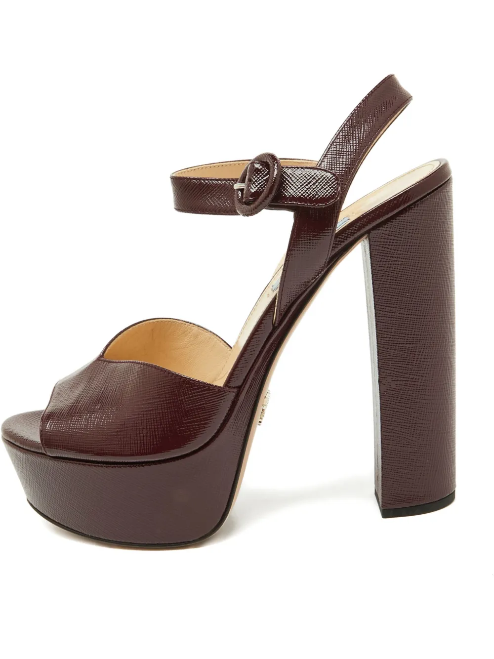 Prada Pre-Owned 145mm platform ankle-strap sandals - ブラウン Prada Pre-Owned 145mm platform ankle-strap sandals - ブラウン