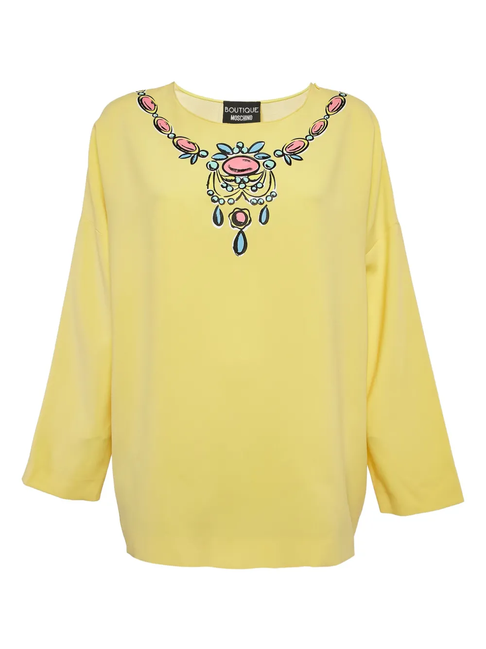 Moschino Pre-Owned grapgic-print top | Yellow | Image 1