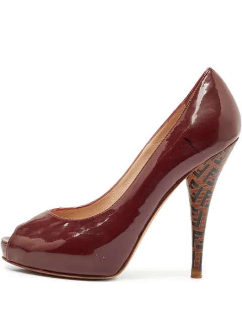 Fendi Pre-Owned patent-finish pumps
