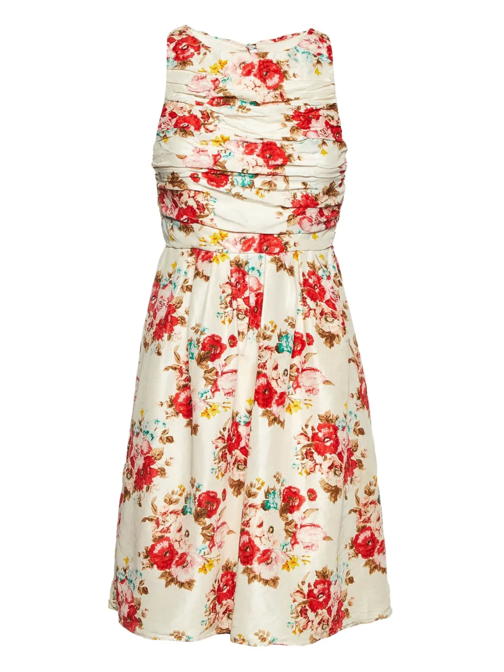 alice + olivia Minikleid mit Blumen-Print | Weiß | Image 1