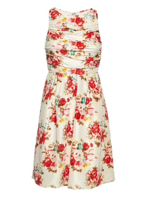 alice + olivia floral-print mini dress