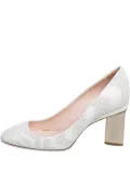 Nicholas Kirkwood 65mm perforated-geometric pumps - White