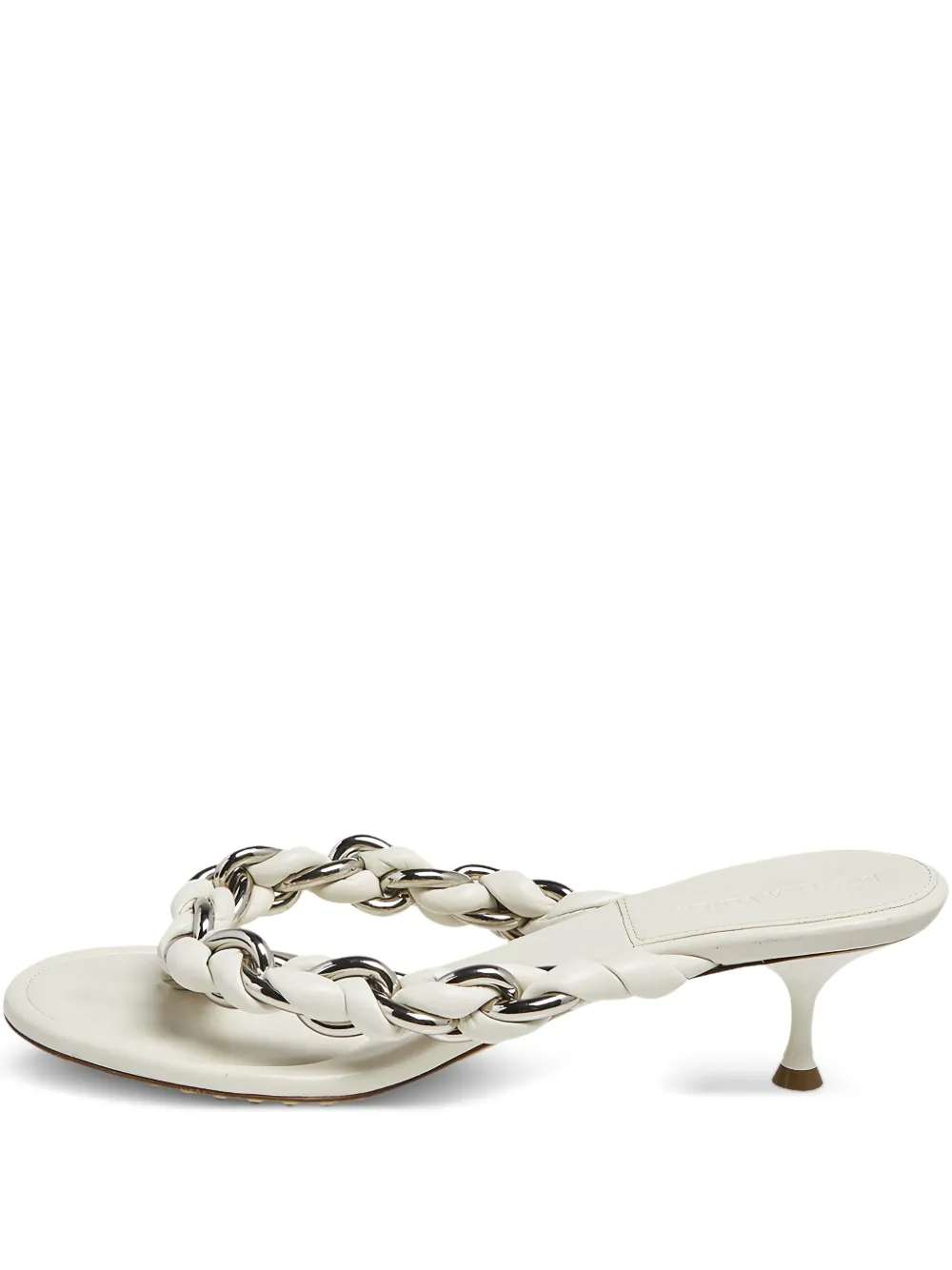 Bottega Veneta Pre-Owned 60mm chain-embellished sandals | White | Image 1