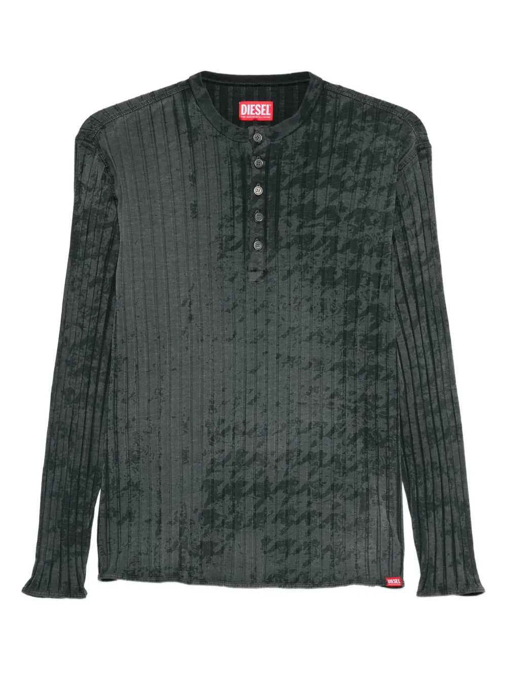 Diesel playera de canalé con botones | gris | Image 1