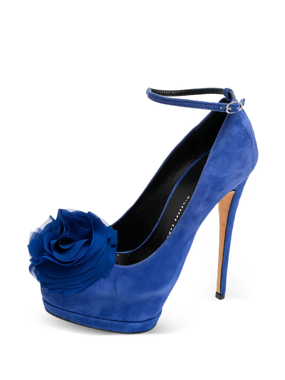 Giuseppe Zanotti Vintage Pre-owned 140 mm pumps met bloemenapplicatie - Blauw