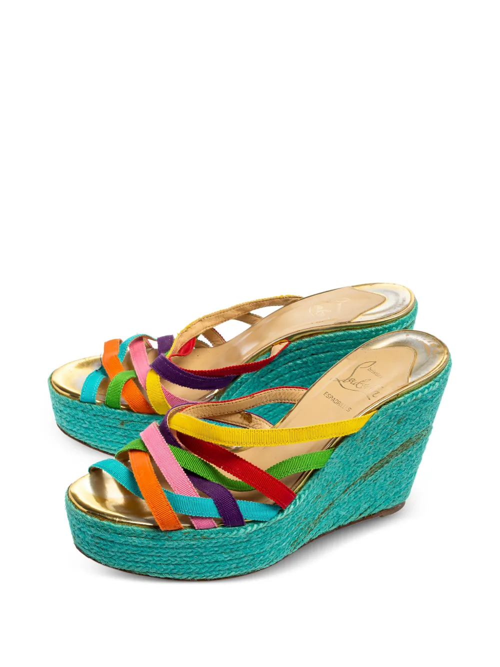 Christian Louboutin Pre-Owned alpargatas Crepon con tacón 110mm | verde | Image 1