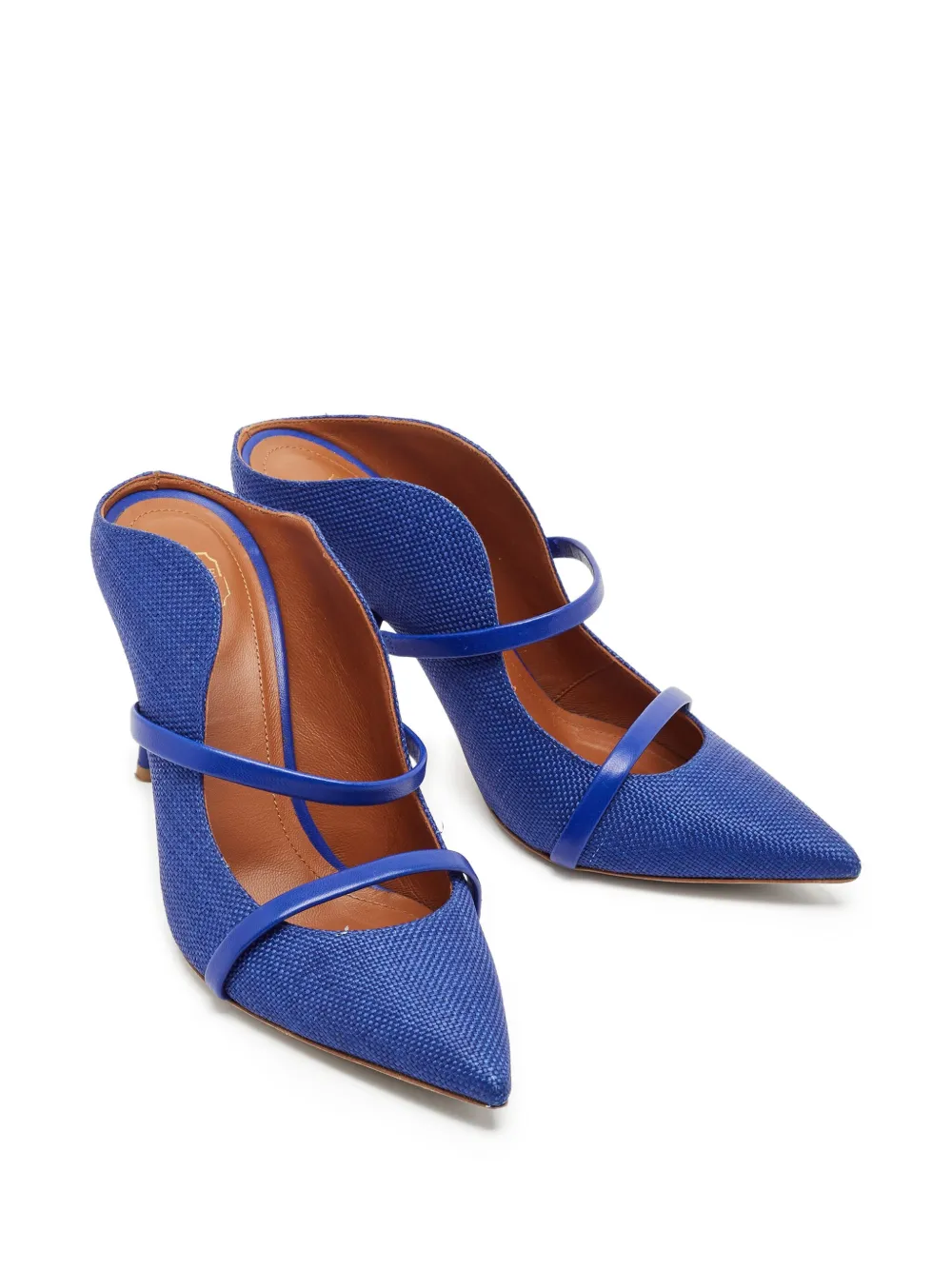 Malone Souliers 80 mm pumps met puntige neus en hak - Blauw
