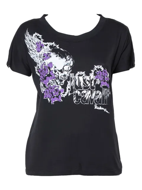 Just Cavalli Vintage Skull Roses T-shirt