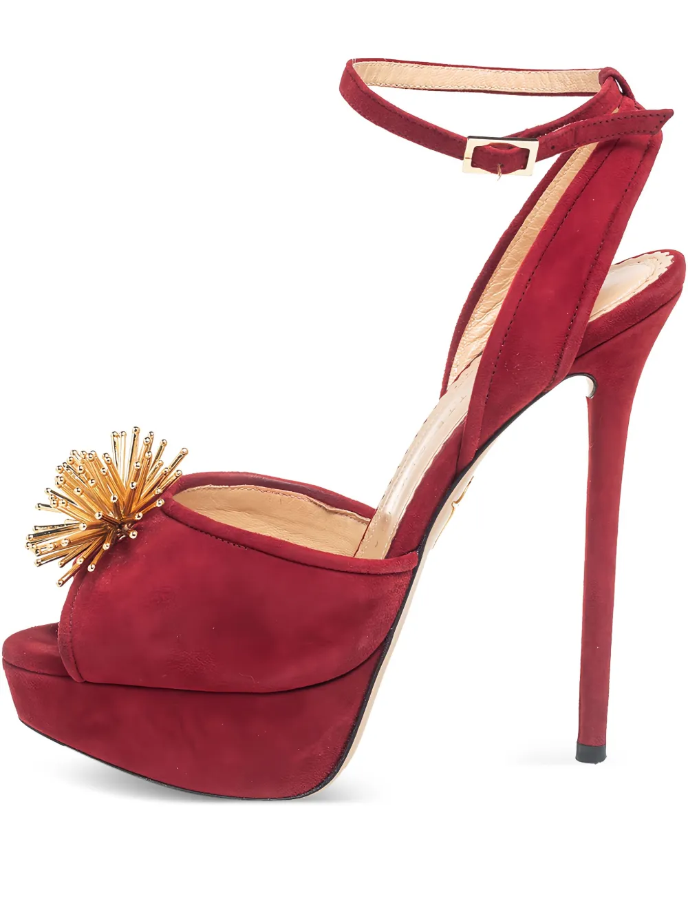 Pre-owned Charlotte Olympia Orbital Pomeline Platform Sandals