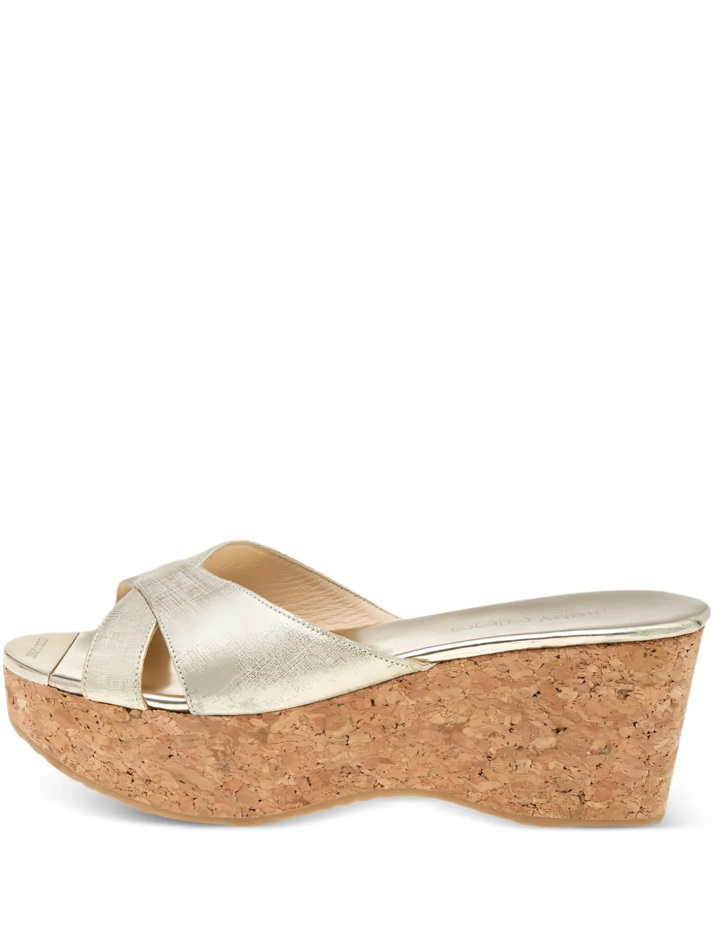 Jimmy Choo Pre-Owned metallic wedge sandals | Gold | Image 1