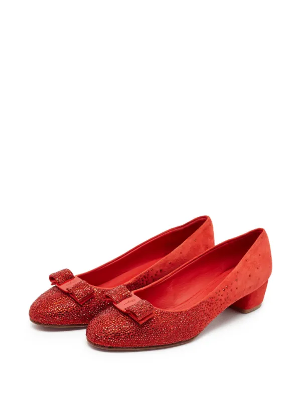 open lace back dress Red Rhinestone Loafers​ | Sparkly Flair main image 1
