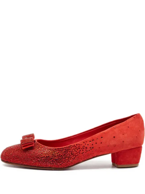 Ferragamo Pre-Owned rhinestone-embellished pumps
