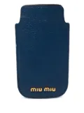 Miu Miu Pre-Owned leather phone case - Blue