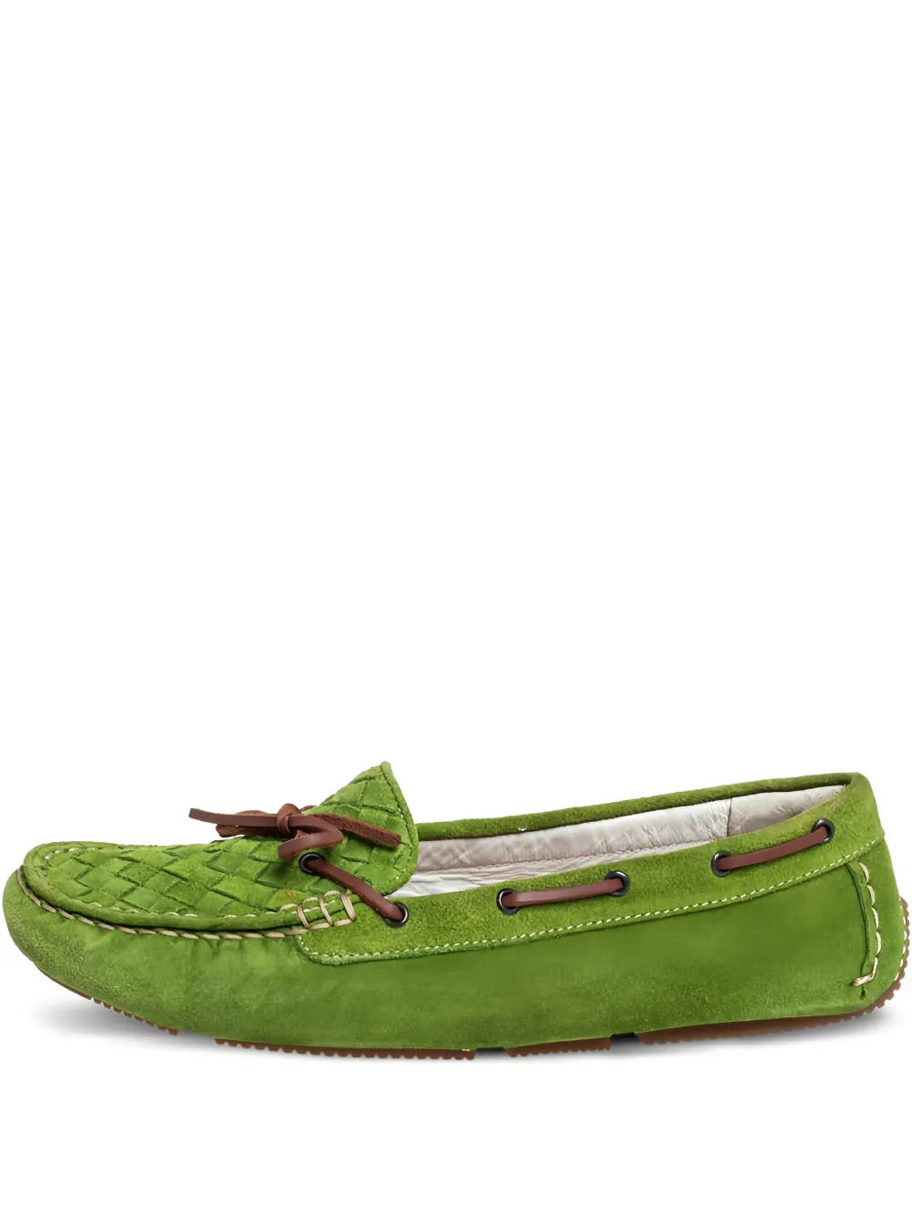 Bottega Veneta Pre-Owned Intrecciato boat shoes | Green | Image 1