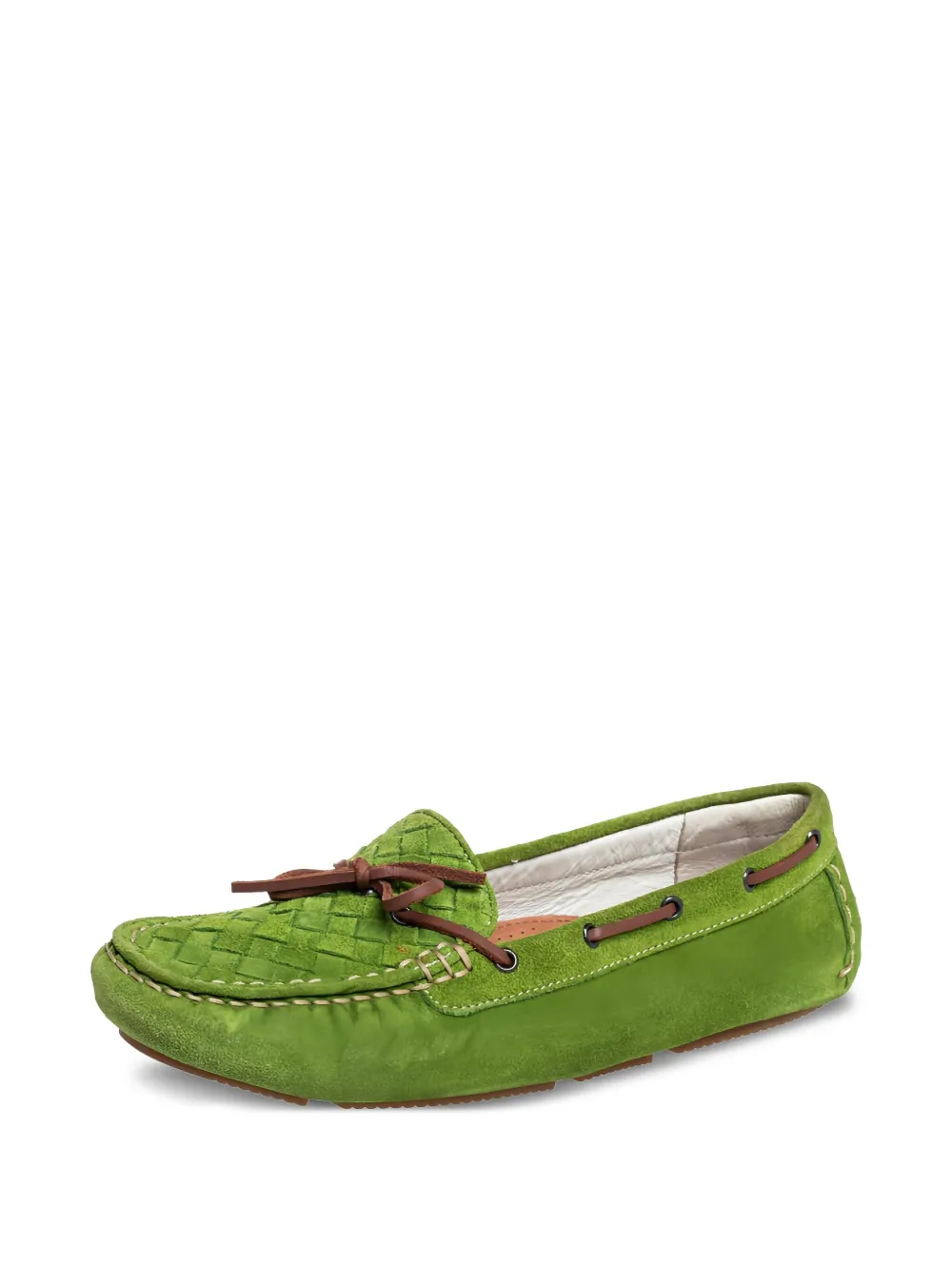 Bottega Veneta Pre-Owned Intrecciato boat shoes | Green | Image 1