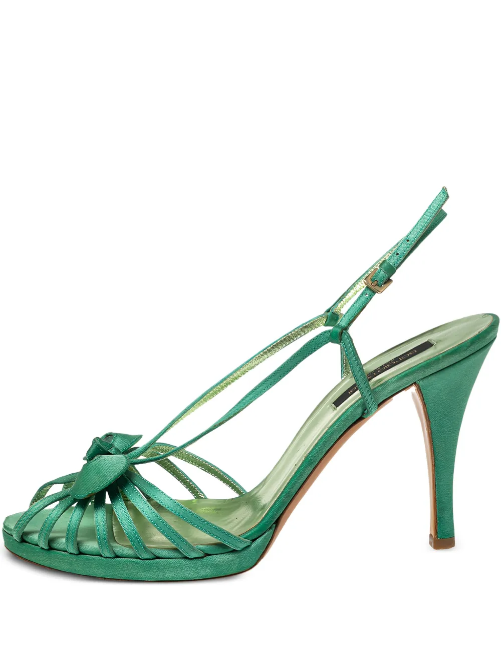 100mm satin heeled sandals