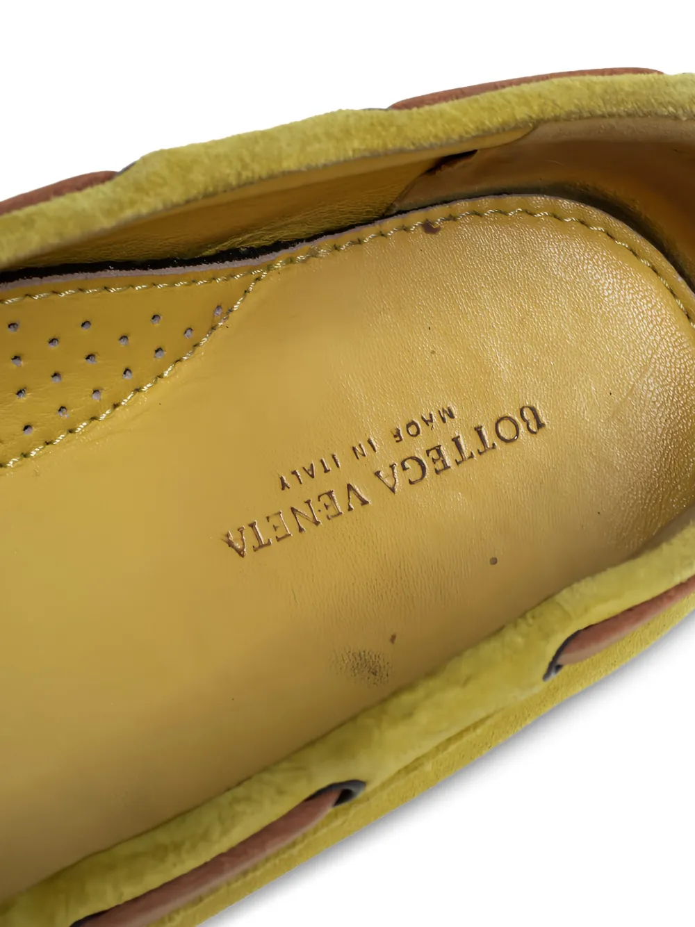 Bottega Veneta Pre-Owned イントレチャート ローファー | イエロー 