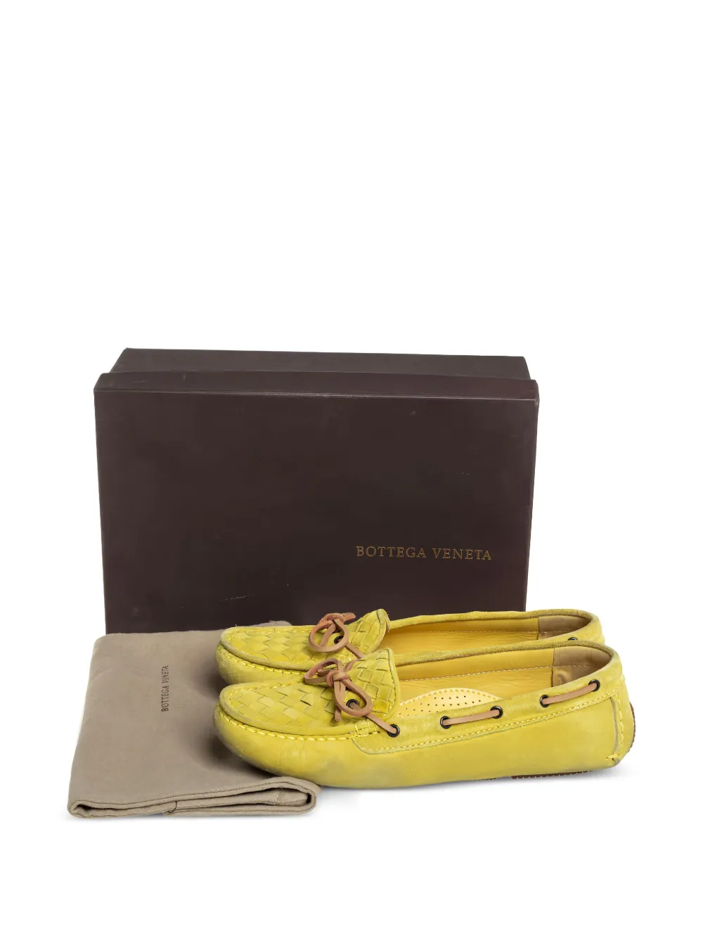 Bottega Veneta Pre-Owned イントレチャート ローファー | イエロー 