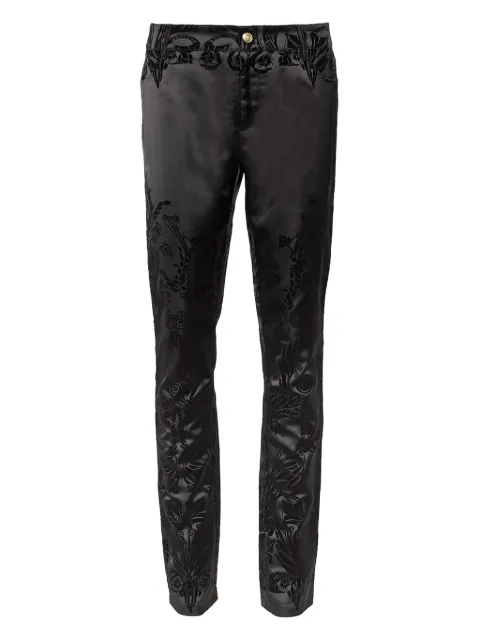 Just Cavalli Vintage pre-owned embroidered satin trousers