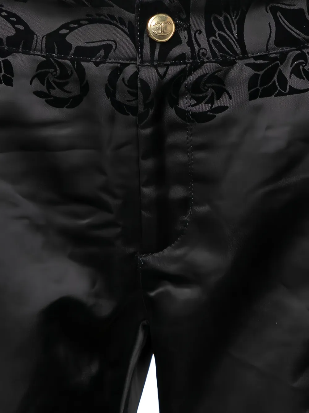 Just Cavalli Vintage pre-owned embroidered satin trousers | Image 2
