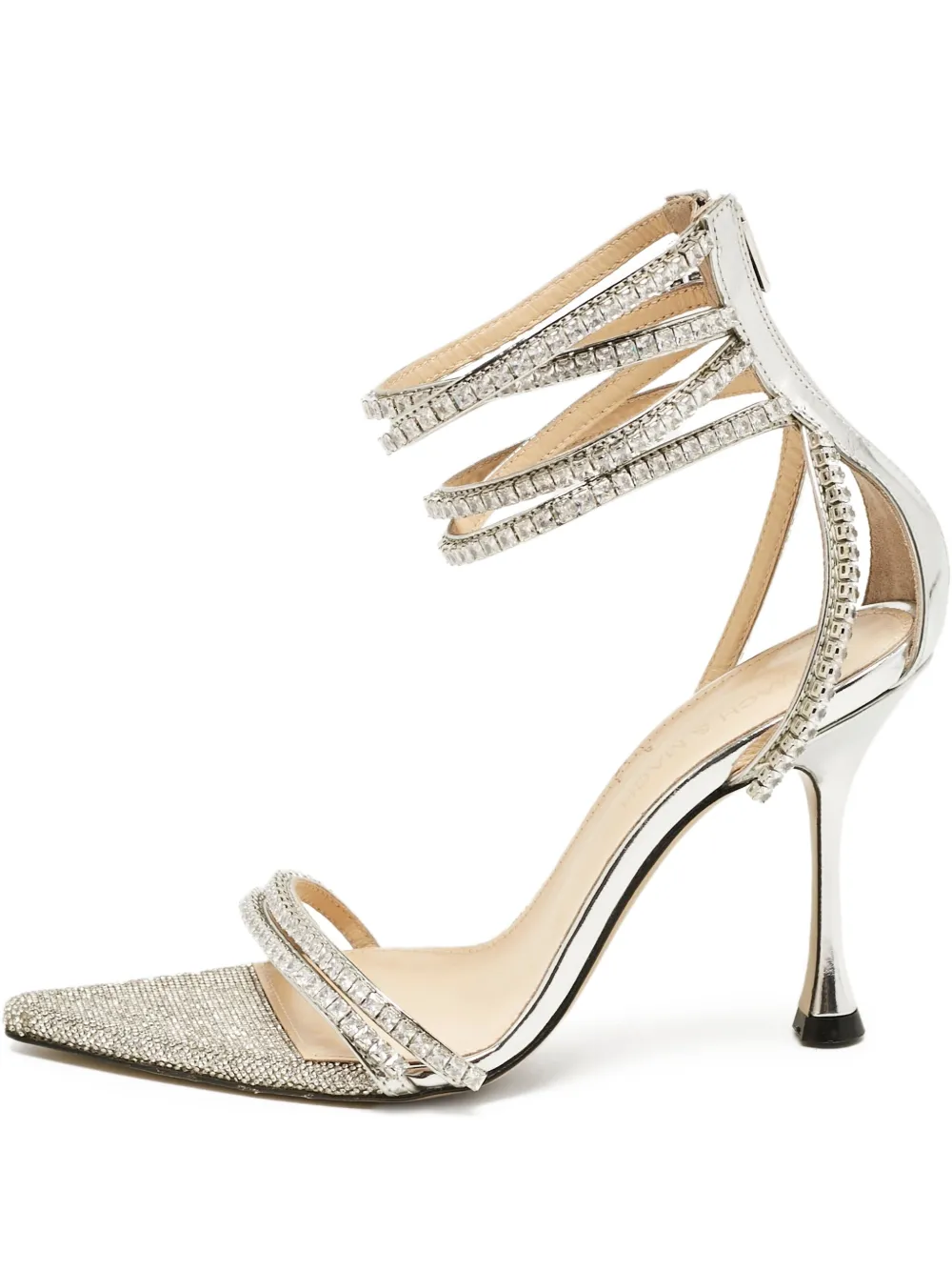 MACH & MACH sandales pre-owned Gaia 110 mm à ornements strassés | argent | Image 1