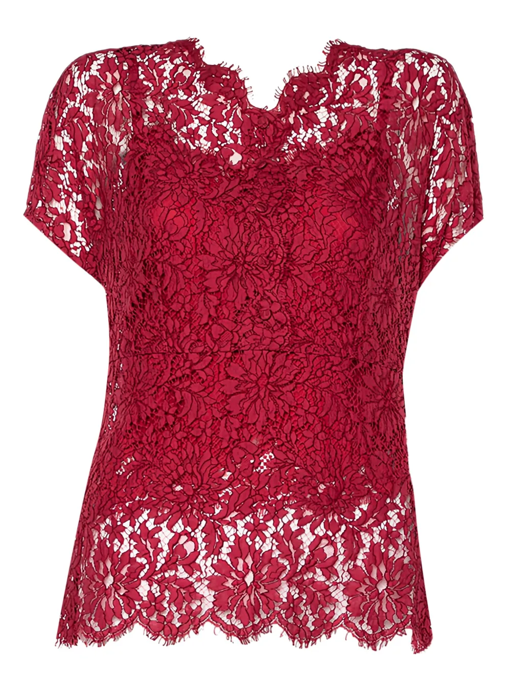 Dolce & Gabbana Pre-Owned laced blouse | Red | Image 1