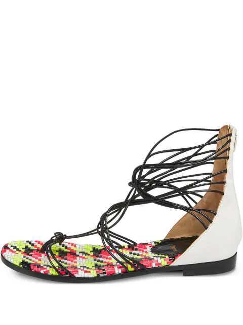 Christian Louboutin Pre-Owned sandalias planas de piel