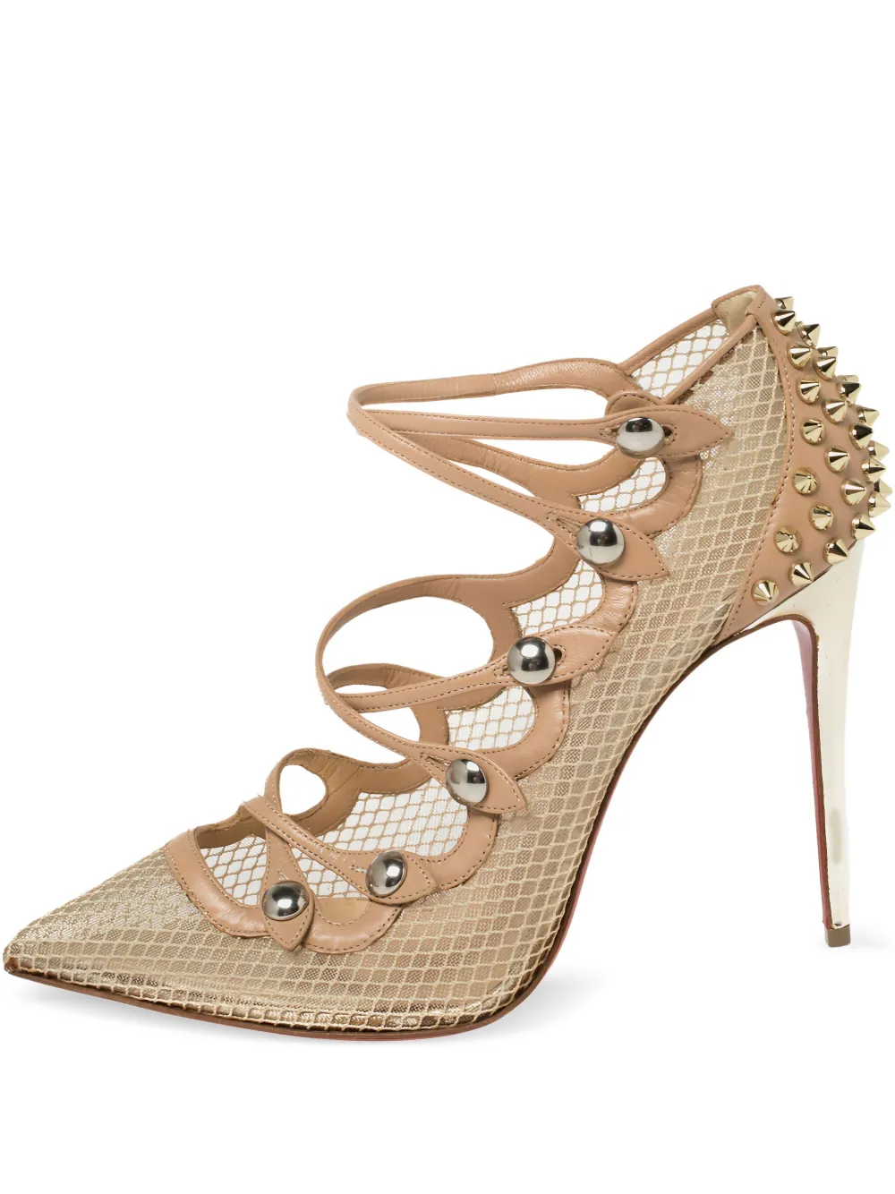 Christian Louboutin Pre-Owned スパイク パンプス 115mm - ニュートラル Christian Louboutin Pre-Owned スパイク パンプス 115mm - ニュートラル
