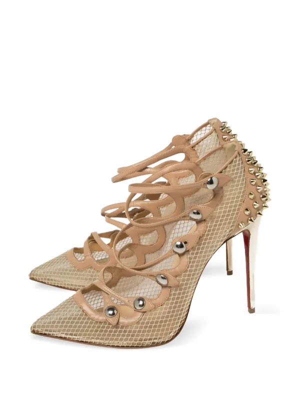 Christian Louboutin Pre-Owned 115mm Spikes Pumps | Neutrals | FARFETCH