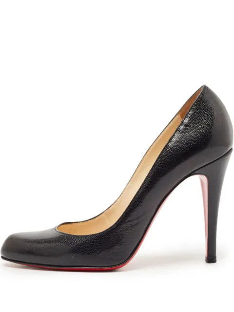 Christian Louboutin Pre-Owned zapatillas de piel con tacón de 100mm