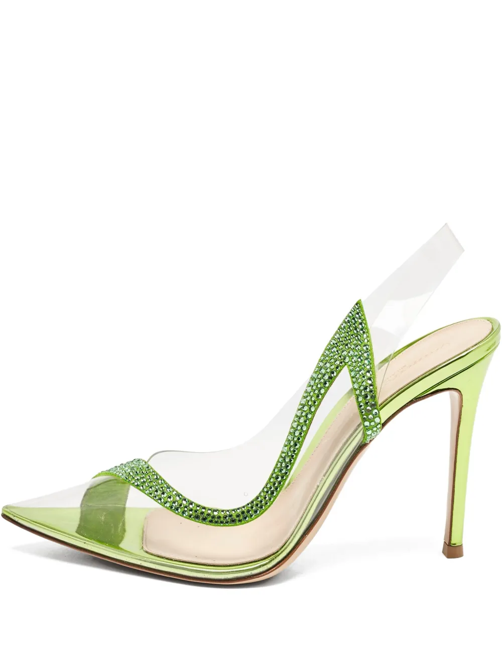 Gianvito Rossi 110mm rhinestone-embellished pumps | Green | Image 1