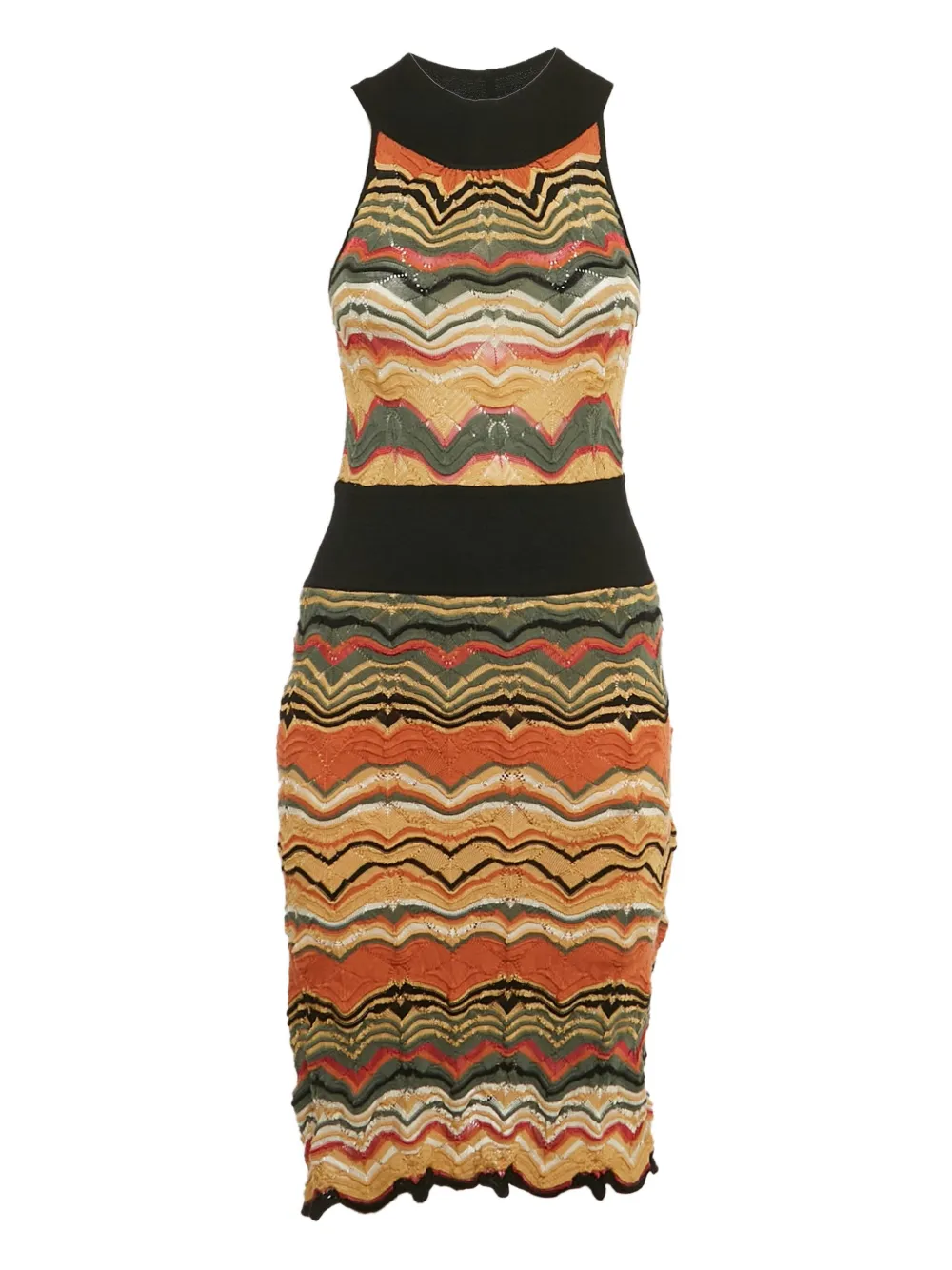 Missoni Pre-Owned chevron knit dress | Orange | Image 1