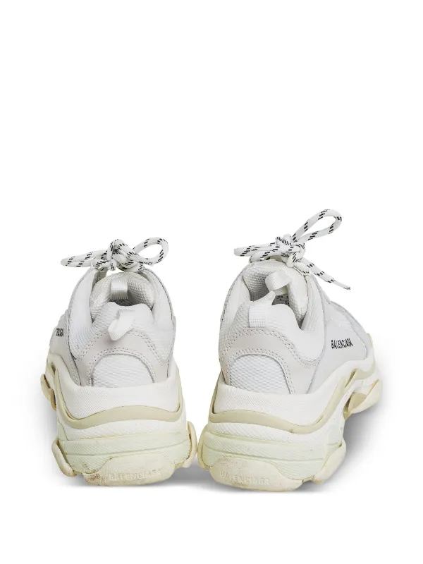 Triple S Womens Balenciaga Balenciaga Pre-Owned Triple S Chunky-sole Sneakers White FARFETCH IN